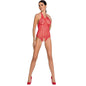 Comprar PASSION Woman BS087 Bodystocking Rojo Talla Única – Diseño Sexy Con Encajes Y Transparencias Para Comodidad Elegante-Noxtic
