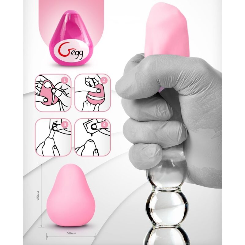Uovo masturbatore rosa testurizzato G-VIBE – Silicone premium con sensazioni intense