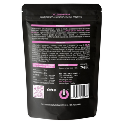 Gomma da masticare WUG Sex Sense Libid Woman - Aumenta la tua libido con ingredienti naturali