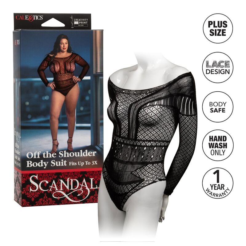 Comprar CALEXOTICS Scandal Teddy Plus Size – Diseño Seductor Que Resalta Tu Figura-Noxtic