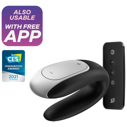 Satisfyer Double Fun Negro – Vibrador Recargable Con Diseño Innovador Para Parejas