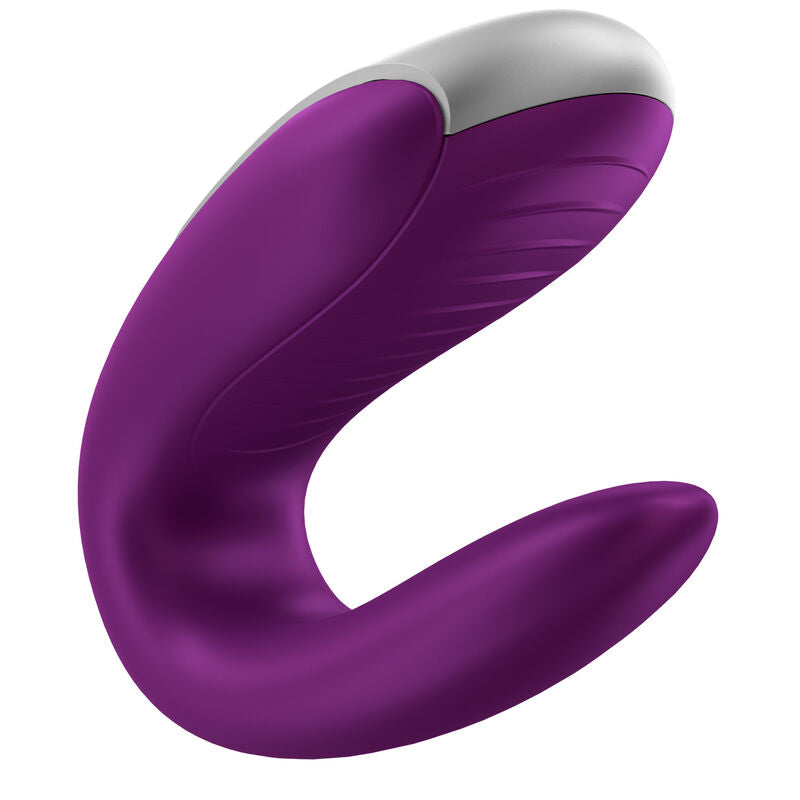 Satisfyer Double Fun Partner Vibrator Viola – Vibratore ricaricabile dal design innovativo per coppie