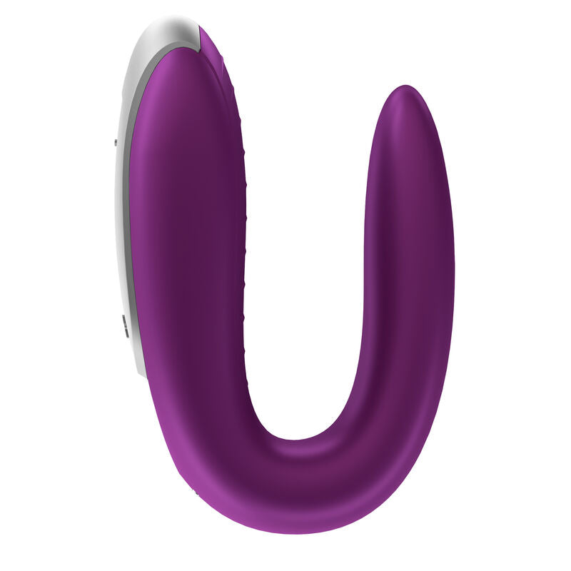 Satisfyer Double Fun Partner Vibrator Viola – Vibratore ricaricabile dal design innovativo per coppie
