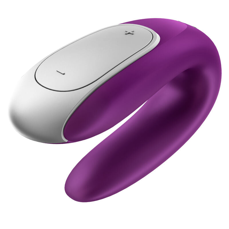 Satisfyer Double Fun Partner Vibrator Viola – Vibratore ricaricabile dal design innovativo per coppie