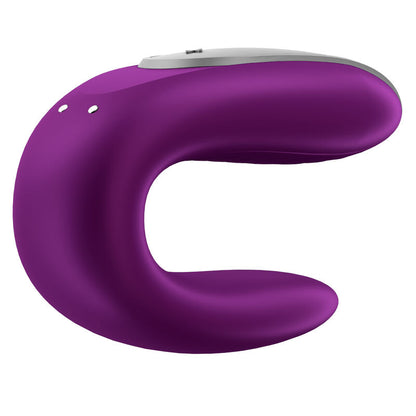 Satisfyer Double Fun Partner Vibrator Viola – Vibratore ricaricabile dal design innovativo per coppie