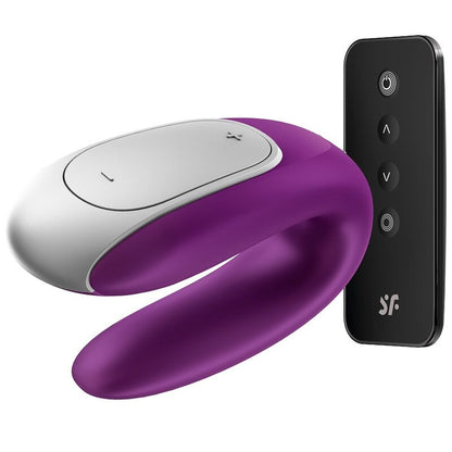 Satisfyer Double Fun Partner Vibrator Viola – Vibratore ricaricabile dal design innovativo per coppie
