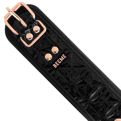 BEGME - BLACK EDITION VEGAN LEATHER NECKLACE WITH NEOPRENE LINING