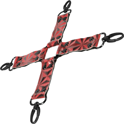 BEGME Red Edition Hog Tie – Conjunto De Ataduras De Cuero Vegano Con Forro De Neopreno