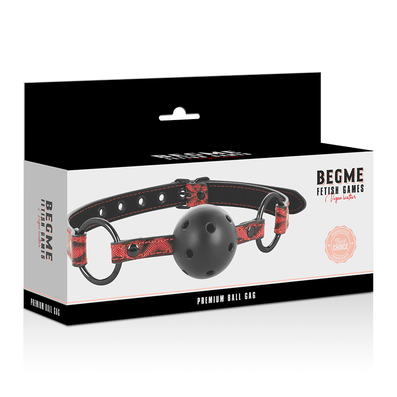 Comprar BEGME Mordaza Vegan Roja – Diseño Ajustable Para Comodidad Durante Juegos-Noxtic