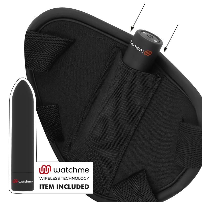 FETISH SUBMISSIVE CYBER STRAP - ARNÉS CON DILDO Y BALA CONTROL REMOTO TECNOLOGÍA WATCHME S-FETISH SUBMISSIVE-Noxtic
