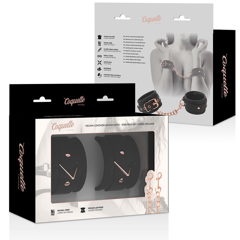 Comprar COQUETTE Chic Desire – Esposas De Cuero Vegano Con Forro De Neopreno Para Comodidad Y Estilo-Noxtic