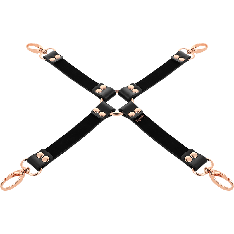 COQUETTE CHIC DESIRE Fantasy Hog Tie Cuero Vegano – Conjunto De Ataduras Para Juegos De Bondage