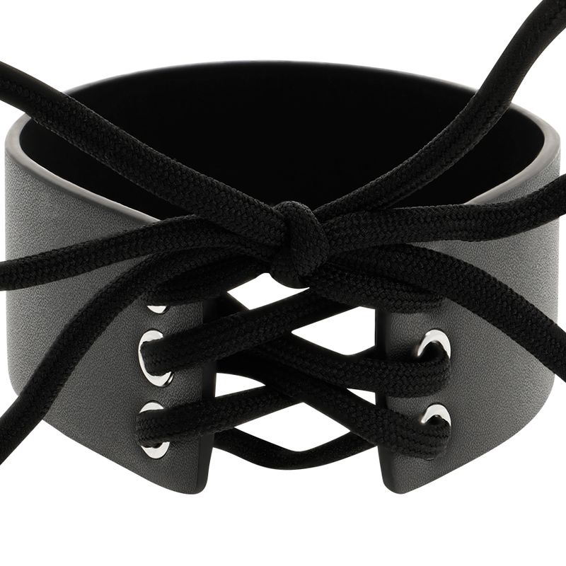 Coquette Chic Desire Choker Negro – Collar Ajustable De Cuero Vegano Para Estilo Moderno