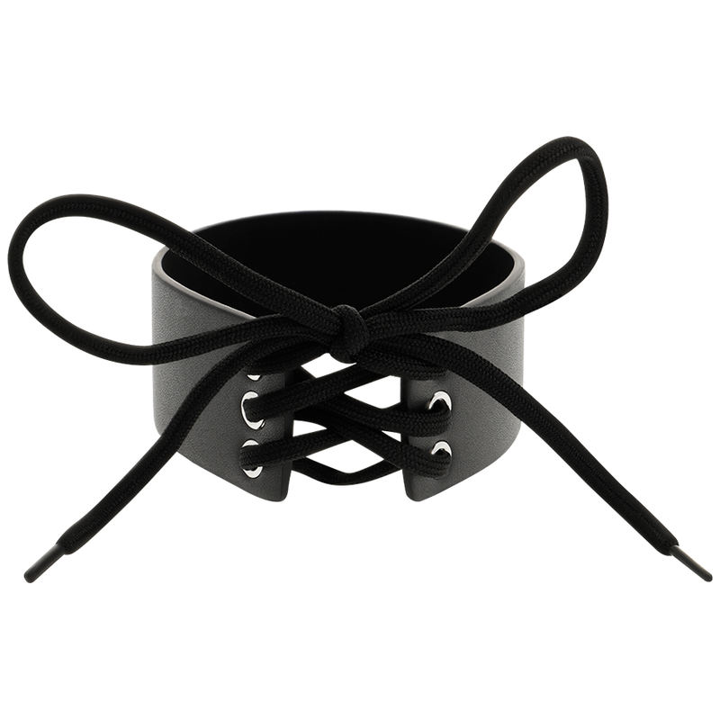 Coquette Chic Desire Choker Negro – Collar Ajustable De Cuero Vegano Para Estilo Moderno