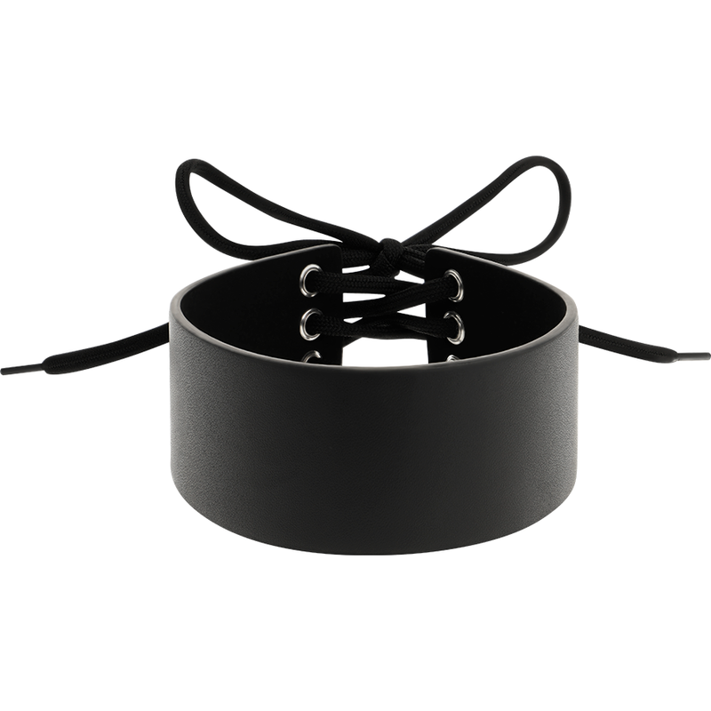 Coquette Chic Desire Choker Negro – Collar Ajustable De Cuero Vegano Para Estilo Moderno