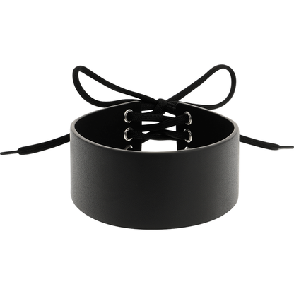 Coquette Chic Desire Choker Negro – Collar Ajustable De Cuero Vegano Para Estilo Moderno