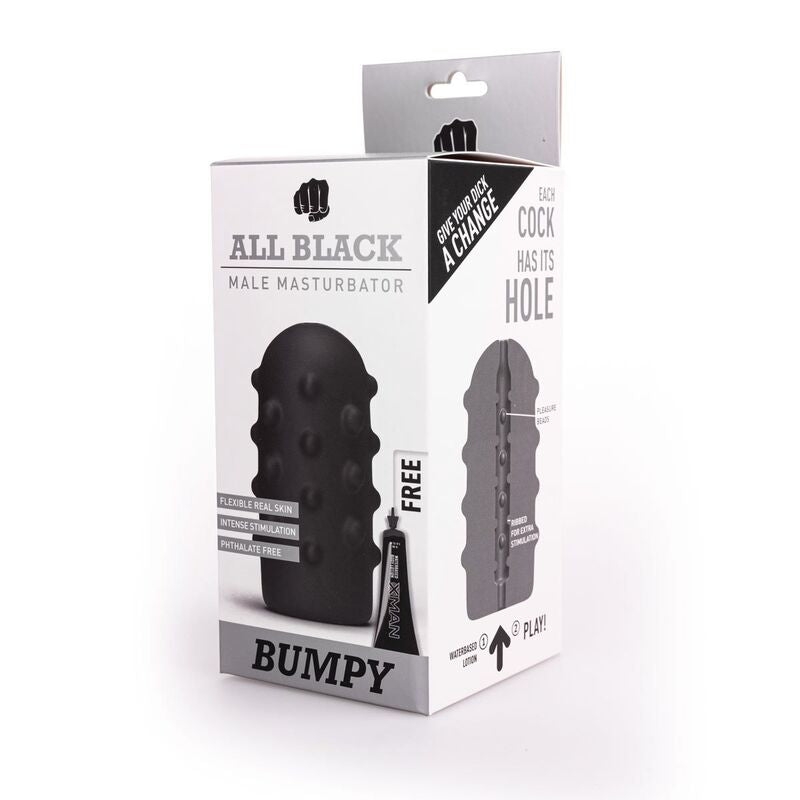 Masturbatore Bumpy ALL BLACK – Design elegante con comfort sensazionale