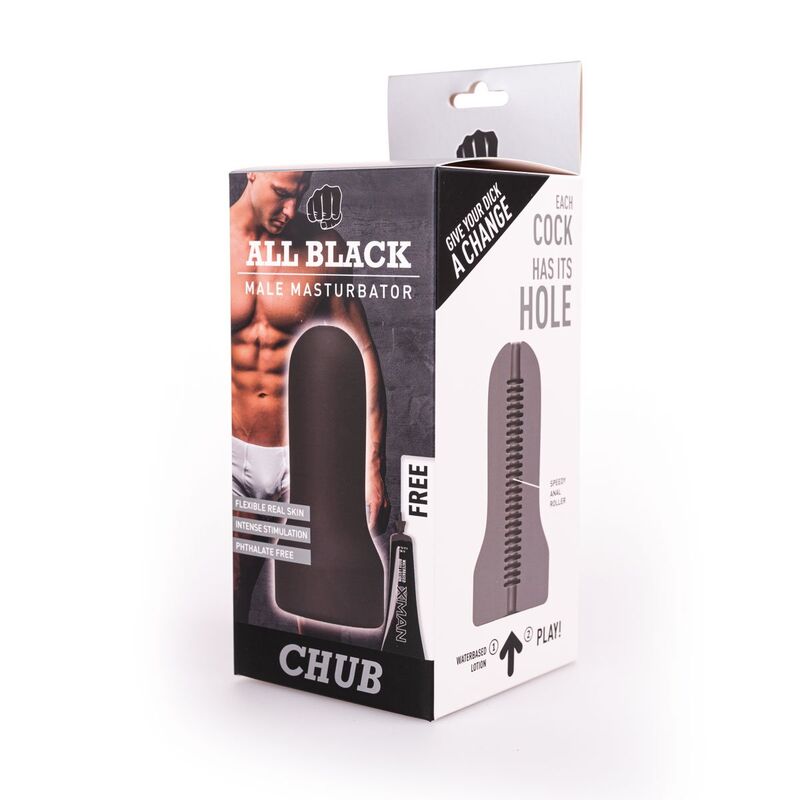 ALL BLACK Loop Masturbator Modello 2 – Design elegante per un'esperienza sensoriale unica