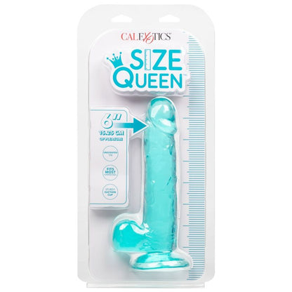CALEXOTICS Size Queen Dildo Azul 15.3 cm – Diseño Ergonómico Para Placer Confiable