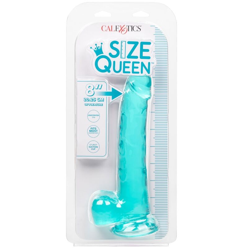 CALEXOTICS Size Queen Dildo Azul 20.3 Cm – Diseño Ergonómico Para Placer Personalizado
