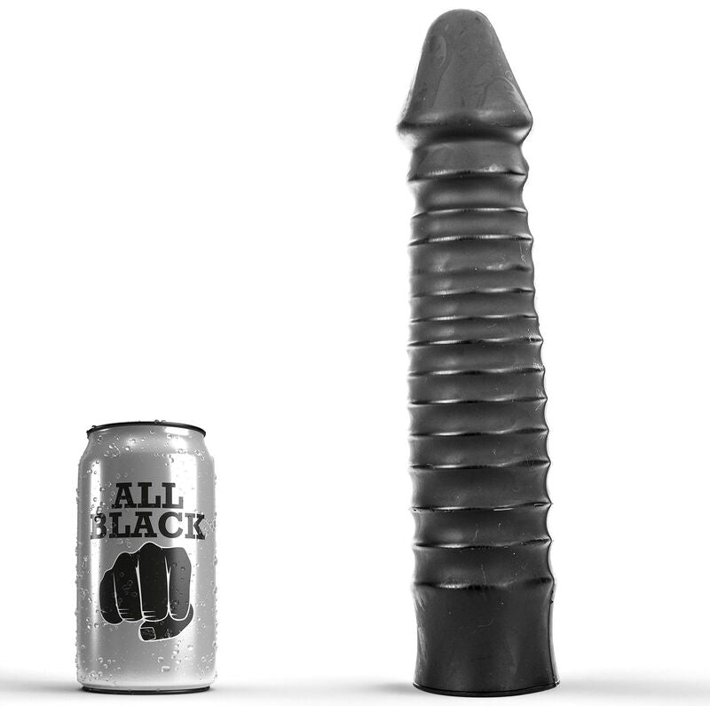 Comprar All Black Dildo 26 Cm – Diseño Ergonómico Con Textura Estriada Para Mayor Placer-Noxtic