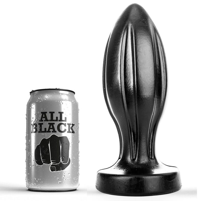 Comprar ALL BLACK Plug Anal 21 Cm – Diseño Suave Con Surcos Sensacionales Para Placer Intenso-Noxtic