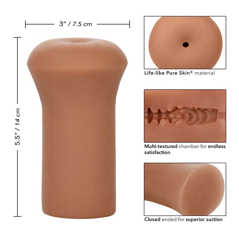 Masturbatore CALEXOTICS Boundless Stroker Caramel – Materiale realistico per un'esperienza sensoriale unica