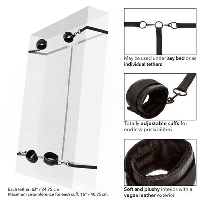 CALEXOTICS - BOUNDLESS RED RESTRAINT BED RESTRAINT SET