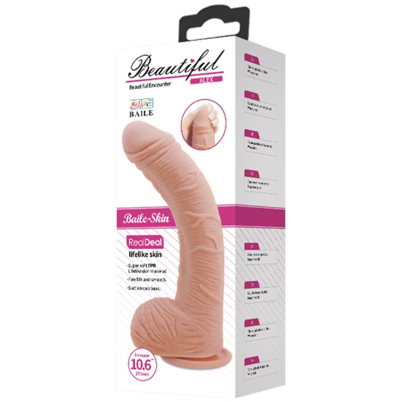 BAILE Alex Dildo Piel Realista 27 Cm – Diseño Ergonómico Para Experiencia Placentera
