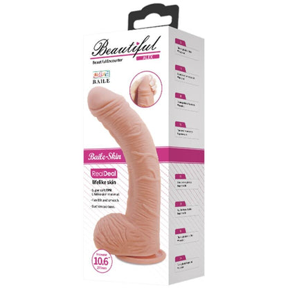 BAILE Alex Dildo Piel Realista 27 Cm – Diseño Ergonómico Para Experiencia Placentera