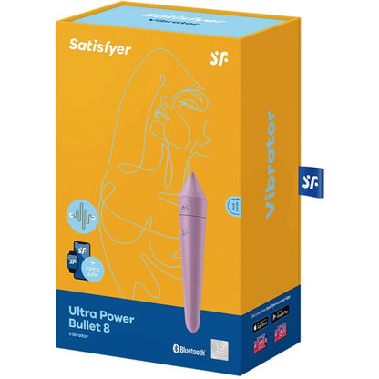 Satisfyer Ultra Power Bullet 8 Lila – Vibrador Recargable Con Control a Través de Aplicación