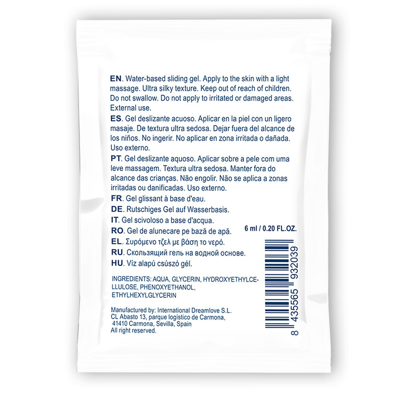 WATERFEEL Gel Deslizante Base Agua Neutro 6 ML – Suavidad Sedosa Para Una Experiencia Placentera
