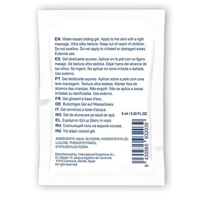 WATERFEEL Gel Deslizante Base Agua Neutro 6 ML – Suavidad Sedosa Para Una Experiencia Placentera