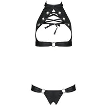 PASSION Malwia Set Cuero Ecológico S/M – Set Elegante Con Diseño Sofisticado Para Momentos Especiales