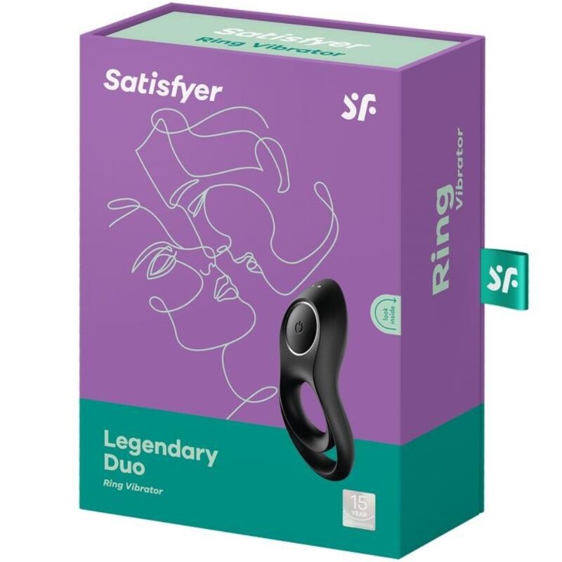 Satisfyer Legendary Duo Anello Vibrante Nero – Giocattolo Erotico dal Design Innovativo per il Piacere Condiviso