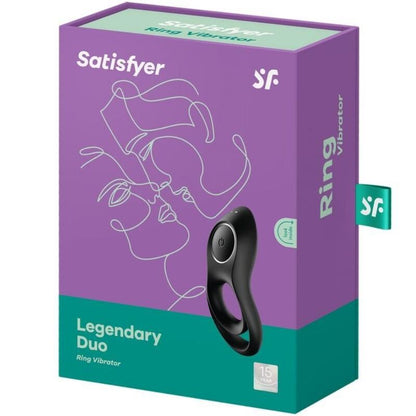 Satisfyer Legendary Duo Anello Vibrante Nero – Giocattolo Erotico dal Design Innovativo per il Piacere Condiviso