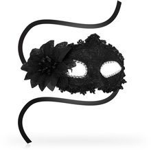 Maschera Veneziana Nera OHMAMA – Design Elegante per Momenti di Mistero e Piacere
