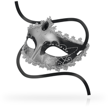 Maschera OHMAMA Black Diamond Gray - Design sofisticato per giochi misteriosi