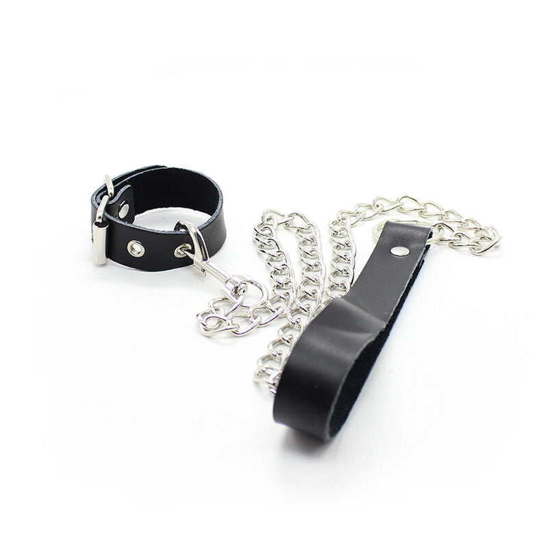 Comprar OHMAMA Collar Con Correa De Piel – Diseño Elegante Con Cadena Metalica Para Estilo Único-Noxtic