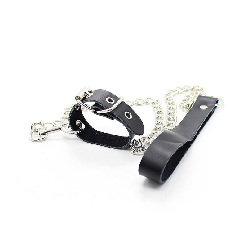 Comprar OHMAMA Collar Con Correa De Piel – Diseño Elegante Con Cadena Metalica Para Estilo Único-Noxtic