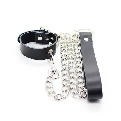 Comprar OHMAMA Collar Con Correa De Piel – Diseño Elegante Con Cadena Metalica Para Estilo Único-Noxtic