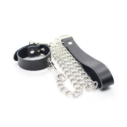 Comprar OHMAMA Collar Con Correa De Piel – Diseño Elegante Con Cadena Metalica Para Estilo Único-Noxtic