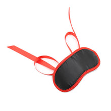 OHMAMA Fetish Black Red Edges – Elegante maschera per gli occhi per giochi di piacere sensuale