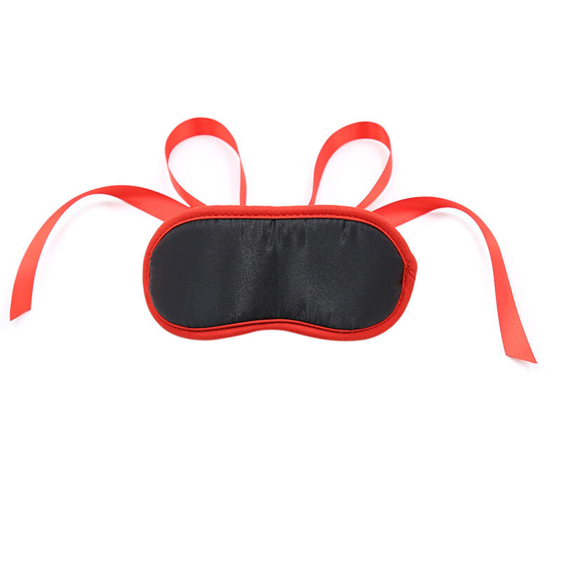 OHMAMA Fetish Black Red Edges – Elegante maschera per gli occhi per giochi di piacere sensuale