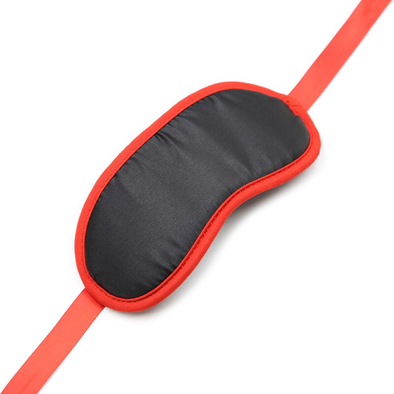 OHMAMA Fetish Black Red Edges – Elegante maschera per gli occhi per giochi di piacere sensuale
