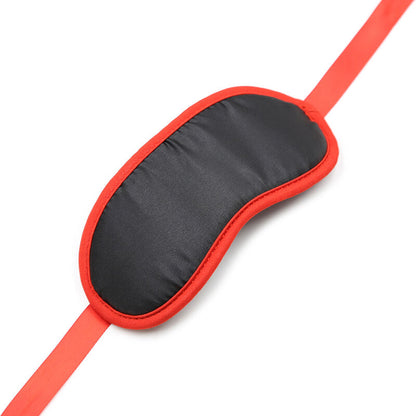 OHMAMA Fetish Black Red Edges – Elegante maschera per gli occhi per giochi di piacere sensuale