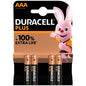 Comprar Duracell Plus Power Pilas Alcalinas AAA LR03 Blister de 4 – Rendimiento Confiable Para Dispositivos Electrónicos-Noxtic
