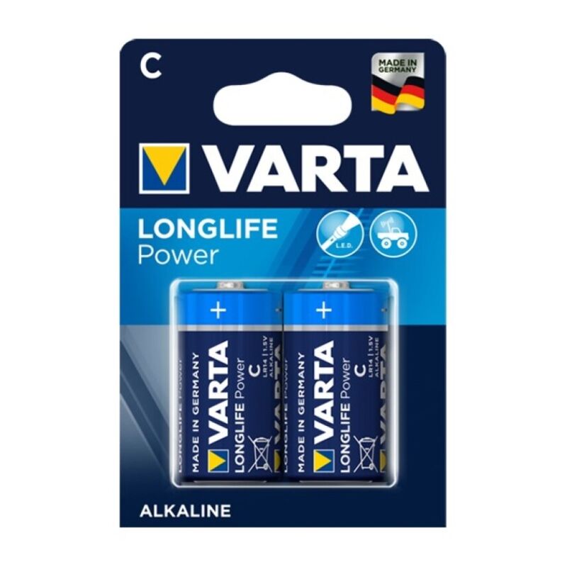 VARTA - LONGLIFE POWER PILA ALCALINA C LR14 BLISTER*2-VARTA-Noxtic