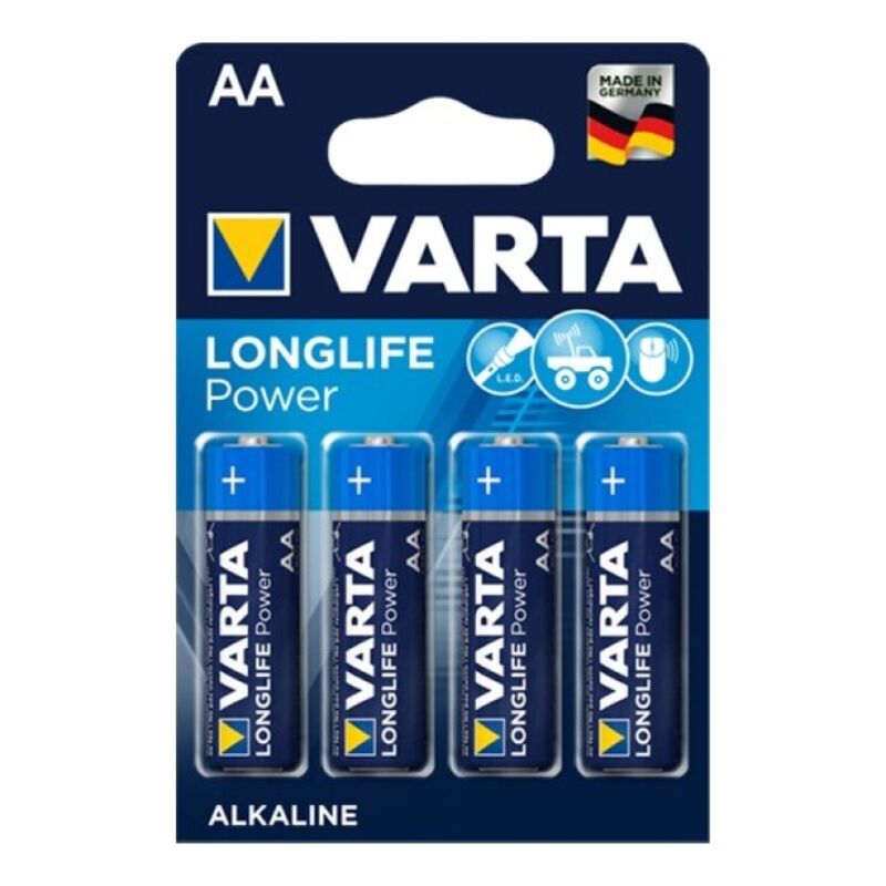 VARTA - LONGLIFE POWER PILA ALCALINA AA LR6 BLISTER*4-VARTA-Noxtic