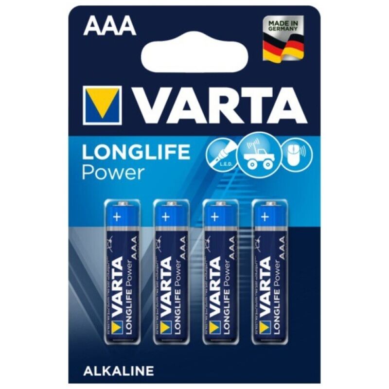 VARTA - LONGLIFE POWER PILA ALCALINA AAA LR03 BLISTER*4-VARTA-Noxtic